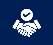 Agreement symbol with checkmark